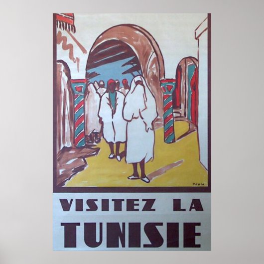 Tunesië Tunesische vintage reizen Poster (Voorkant)