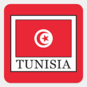 Tunesië Vierkante Sticker (Voorkant)