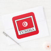 Tunesië Vierkante Sticker (Envelop)