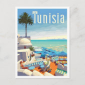 Tunesië Vintage Reizen Briefkaart (Voorkant)