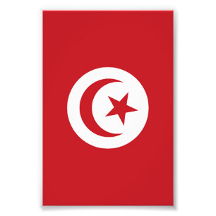 Tunesië vlag foto afdruk
