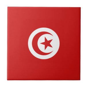 Tunesië Vlag Keramische Tegels Tegeltje