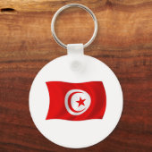 Tunesië Vlag Sleutelhanger (Voorkant)