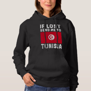 Tunesië Vlag Souvenir  Als verloren stuur me naar  Hoodie