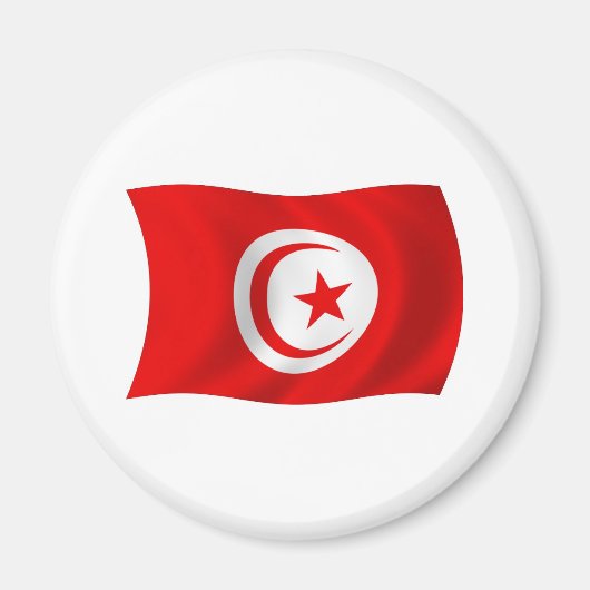 Tunesië Vlagmagneet Magneet (Voorkant)