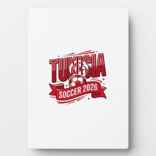 Tunesië Voetbal 2026 Voetbal Vet Land Typografie Fotoplaat