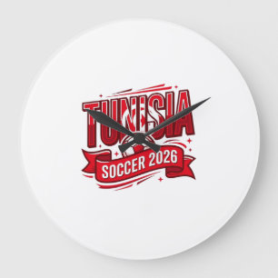 Tunesië Voetbal 2026 Voetbal Vet Land Typografie Grote Klok