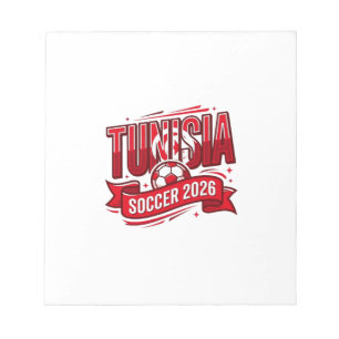 Tunesië Voetbal 2026 Voetbal Vet Land Typografie Notitieblok