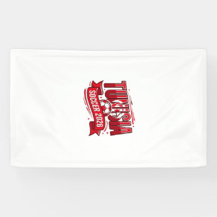 Tunesië Voetbal 2026 Voetbal Vet Land Typografie Spandoek