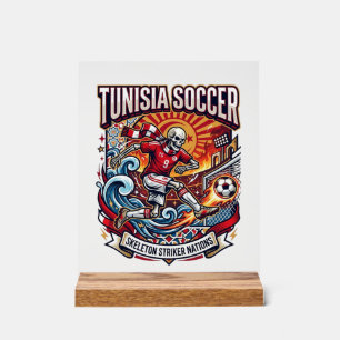 Tunesië Voetbal Skelet Aanvaller Landen Premium Sp Acryl Bord
