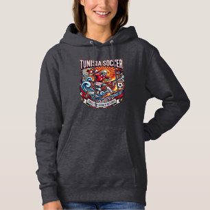 Tunesië Voetbal Skelet Aanvaller Landen Premium Sp Hoodie