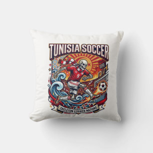 Tunesië Voetbal Skelet Aanvaller Landen Premium Sp Kussen