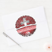 Tunesien Tunesisch Schweizer Schweiz Baum Wurzel Ronde Sticker (Envelop)