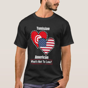 Tunesisch Amerikaanse Hart Vlaggen Wat Niet Te Lie T-shirt