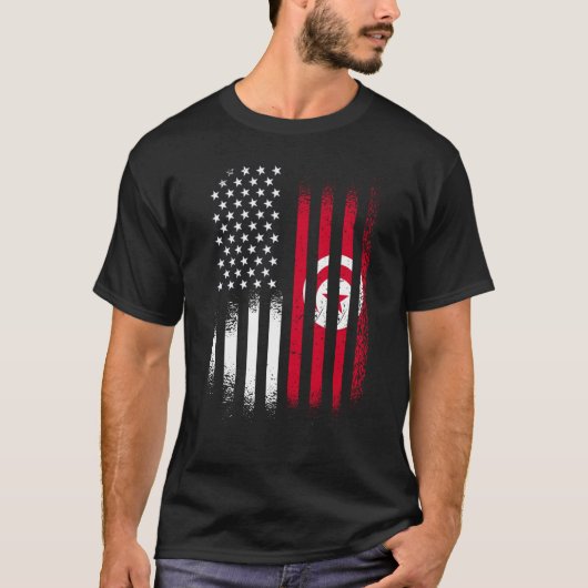 Tunesische Amerikaans erfgoed Maand Tunesië Patrio T-shirt (Voorkant)