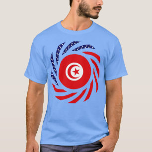 Tunesische Amerikaanse Multinationale Patriot Flag T-shirt