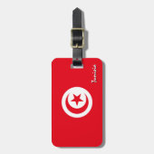 Tunesische Bagagelabels, patriottische Tunesische Bagagelabel (Voorkant verticaal)