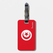 Tunesische Bagagelabels, patriottische Tunesische  Bagagelabel (Achterkant verticaal)