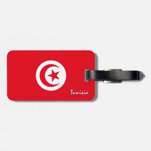 Tunesische Bagagelabels, patriottische Tunesische  Bagagelabel (Achterkant horizontaal)