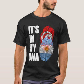 Tunesische en Argentijnse mix erfgoed DNA vlag T-shirt