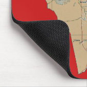 Tunesische kaart Mousepad Muismat (Hoek)