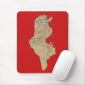 Tunesische kaart Mousepad Muismat (Met muis)
