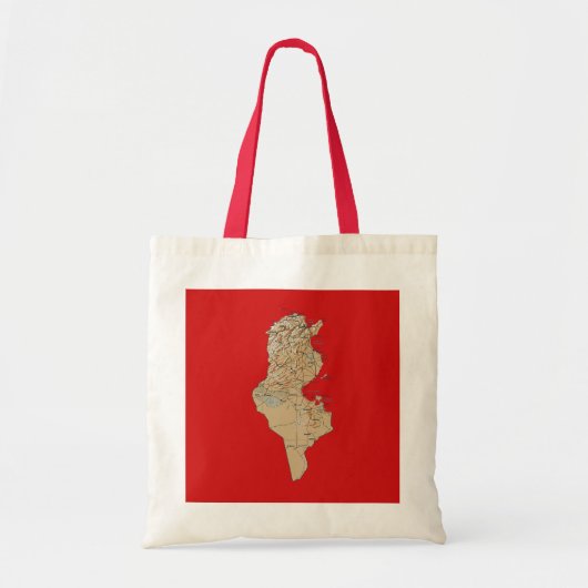 Tunesische kaarttas tote bag (Voorkant)