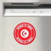 Tunesische ronde Emblem Magneet (Insitu (Vaatwasser))