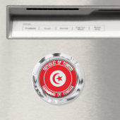 Tunesische ronde Emblem Magneet (Insitu (Vaatwasser))