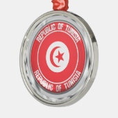 Tunesische ronde Emblem Metalen Ornament (Links)