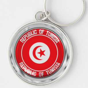 Tunesische ronde Emblem Sleutelhanger