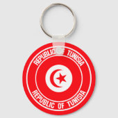Tunesische ronde Emblem Sleutelhanger (Voorkant)