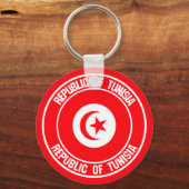 Tunesische ronde Emblem Sleutelhanger (Voorkant)