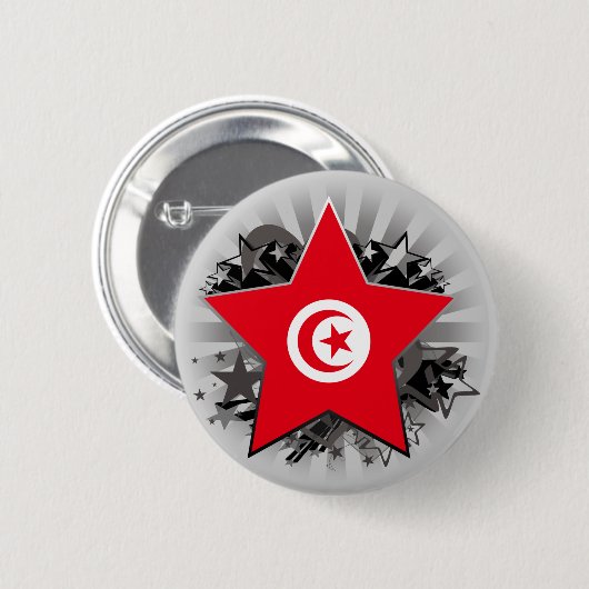 Tunesische ster ronde button 5,7 cm (Voorkant /achterkant)