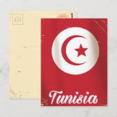 Tunesische vintage reisposter briefkaart (Voorkant / Achterkant)