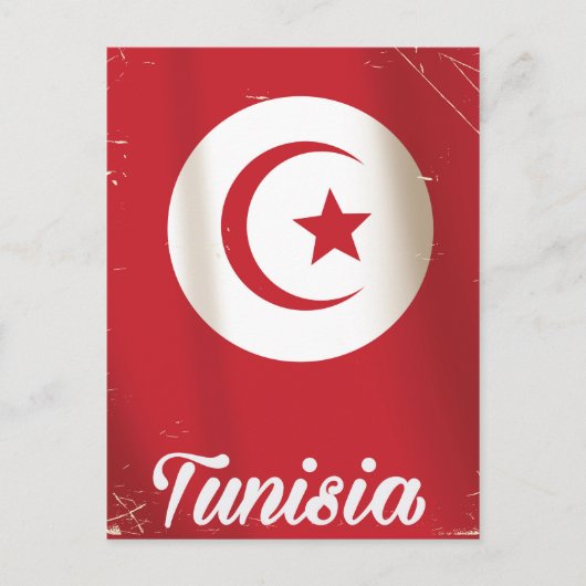 Tunesische vintage reisposter briefkaart (Voorkant)
