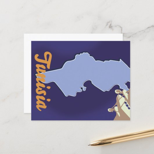 Tunesische vintage-reisprint (Voorkant / Achterkant in situ)