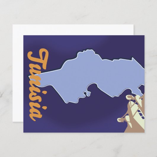 Tunesische vintage-reisprint (Voorkant / Achterkant)