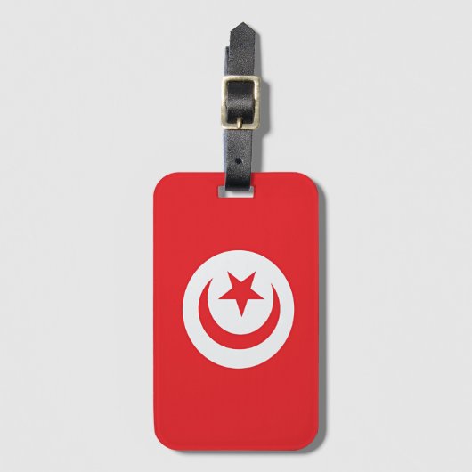 Tunesische vlag bagagelabel (Voorkant (verticaal))