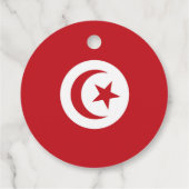 Tunesische vlag bedankjes labels (Achterkant)
