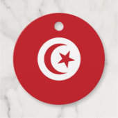 Tunesische vlag bedankjes labels (Voorkant)
