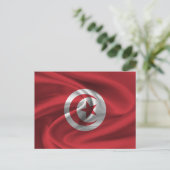 Tunesische vlag briefkaart (Staand voorkant)