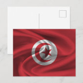 Tunesische vlag briefkaart (Voorkant / Achterkant)