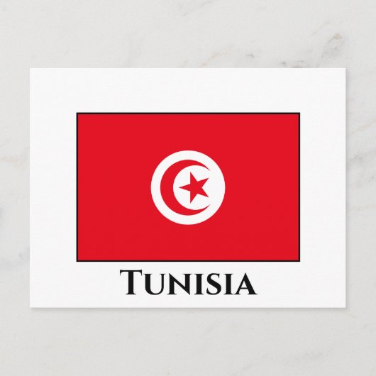 Tunesische vlag briefkaart (Voorkant)