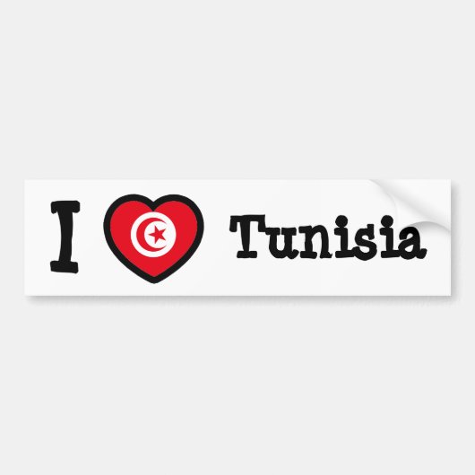 Tunesische vlag bumpersticker (Voorkant)