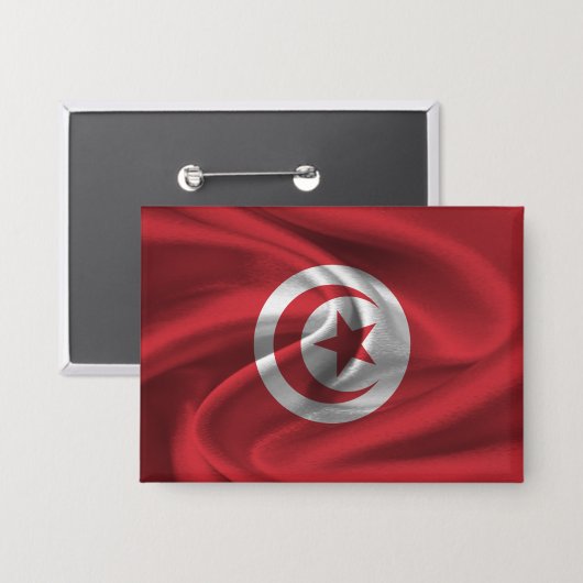 Tunesische vlag-Button Button (Voorkant / Achterkant)