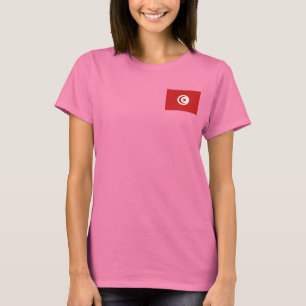 Tunesische vlag en Kaart dk T-Shirt