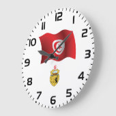 Tunesische vlag en wapenschild Patriottisch Tunesi Grote Klok (Hoek)