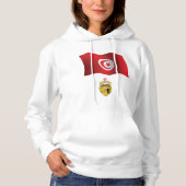 Tunesische vlag en wapenschild Patriottisch Tunesi Hoodie (Voorkant)