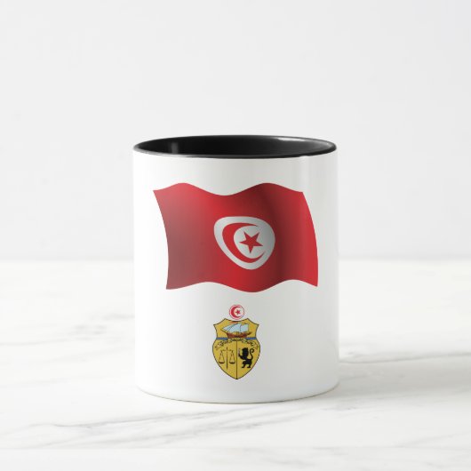 Tunesische vlag en wapenschild Patriottisch Tunesi Mok (Midden)